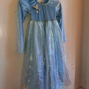 Powder Blue Iridescent Fairy Princess Halloween Costume girls Medium